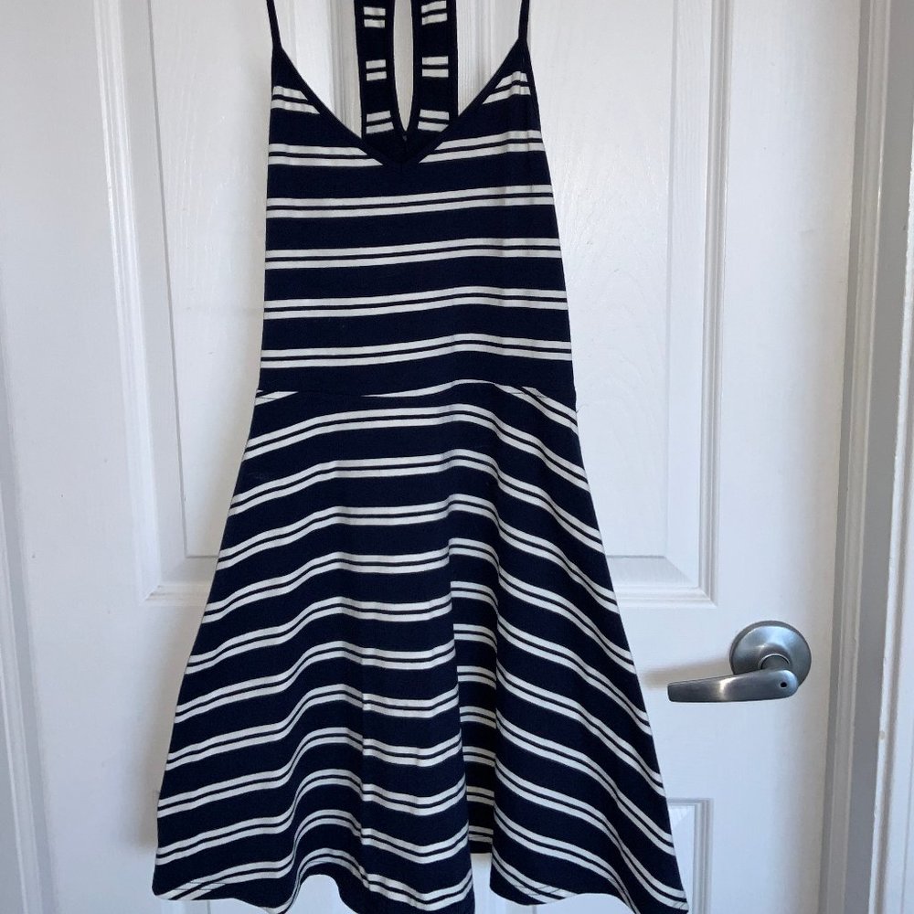 Navy and White Striped Sundress